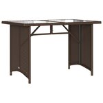 vidaXL Ensemble à manger de jardin avec coussins 2 Pièces marron rotin