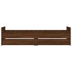 vidaXL Cadre de lit avec tiroirs chêne marron 90x200 cm