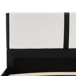 vidaXL Cadre de lit Blanc et noir Similicuir 90x200 cm