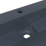vidaXL Vasque 50x38x11 cm fonte minérale/marbre anthracite