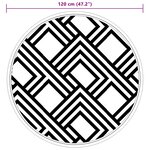 vidaXL Tapis d'extérieur gris Ø120 cm PP