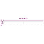 vidaXL valance de auvent pour cadre de 2.5 m Multicolore 2.3x0.2 m
