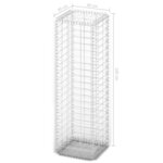 vidaXL Panier de gabion avec couvercle Fil galvanisé 100 x 30 x 30 cm