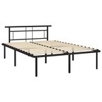 vidaXL Cadre de lit sans matelas noir métal 160x200 cm