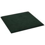 vidaXL Panneaux muraux 12 Pièces Vert foncé 30x30 cm Velours 1 08 m²