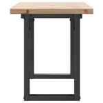 vidaXL Table basse cadre en O 110x40x45 5 cm bois de pin massif fonte