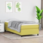 vidaXL Cadre de lit sans matelas vert 100x200 cm tissu