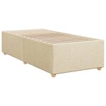 vidaXL Sommier à lattes de lit avec matelas Crème 80x200 cm Tissu