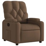 vidaXL Fauteuil inclinable Marron Tissu
