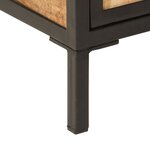 vidaXL Armoire lavabo de salle de bain bois massif de manguier et fer