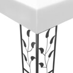 vidaXL Tonnelle avec guirlande lumineuse à LED 3x3 m Blanc
