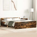 vidaXL Cadre de lit sans matelas chêne fumé 120x200 cm
