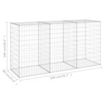 vidaXL Mur en gabion avec couvercles Acier galvanisé 200x60x100 cm