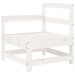 vidaXL Salon de jardin 8 Pièces blanc bois de pin massif