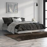 vidaXL Cadre de lit sans matelas gris béton 140x190 cm