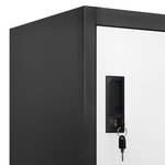 vidaXL Armoire à casiers Anthracite et blanc 90x40x180 cm Acier