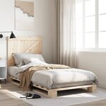 vidaXL Cadre de lit avec tête de lit 90x200 cm bois de pin massif