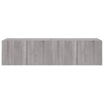 vidaXL Meubles TV muraux et lumières LED 2Pièces sonoma gris 60x35x31 cm