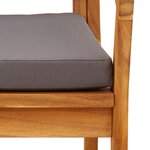 Banc de jardin vidaXL avec coussins 115x70x72 cm en bois d'acacia