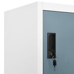 vidaXL Armoire à casiers Gris clair et gris foncé 90x40x180 cm Acier