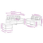 vidaXL Ensemble de canapés 3 Pièces avec coussins taupe tissu