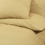 vidaXL Ensemble de housse de couette Taupe 135x200 cm Microfibre