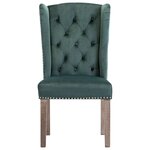 vidaXL Chaises à manger lot de 2 Vert foncé Velours