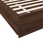 vidaXL Cadre de lit à tiroirs chêne marron 90x190 cm bois d'ingénierie
