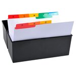 Intercalaires Pour Boite À Fiches  Imprimés De A À Z Carte Blanche 160g 25 Compartiments- A5 - Blanc - X 10 - Exacompta