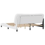vidaXL Cadre de lit avec lumières LED noir 180x200 cm similicuir