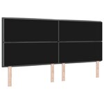 vidaXL Tête de Lit LED Design Lignes Gris Foncé 100 cm Tissu