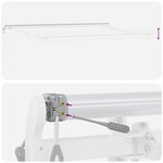 Auvent Rétractable Automatique vidaXL Vert et Blanc 450x300 cm