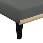 vidaXL Canapé-lit en forme de L gris foncé 260x140x70 cm tissu