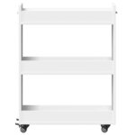 vidaXL Armoire avec roues blanc 60x22x79 cm bois d'ingénierie