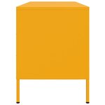 vidaXL Meuble TV jaune moutarde 100 5x39x50 5 cm acier