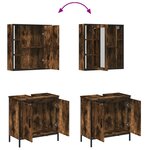 vidaXL Ensemble de meubles de salle de bain 2 Pièces Chêne fumé