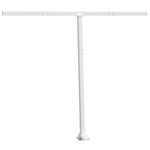 vidaXL Jeu de poteaux d'auvent blanc 300x245 cm fer