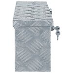 vidaXL Boîte en aluminium 48 5 x 14 x 20 cm Argenté