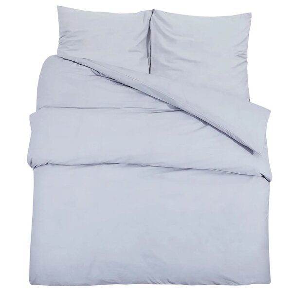 vidaXL Ensemble de housse de couette Gris 135x200 cm Coton