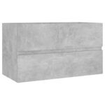 vidaXL Armoire d'évier et lavabo intégré gris béton bois d'ingénierie