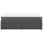 vidaXL Sommier à lattes de lit avec matelas Gris foncé 200x200cm Tissu