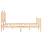 vidaXL Cadre de lit avec tête de lit 140x190 cm bois massif