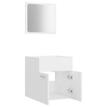 vidaXL Ensemble de meubles de salle de bain 2 Pièces Blanc Aggloméré