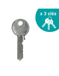 THIRARD - Verrou à bouton Apache pour porte d'entrée  cylindre 50mm  acier  3 clés  époxy blanc