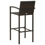 vidaXL Ensemble de bar d'extérieur 7 Pièces accoudoir Poly rotin Marron