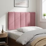 vidaXL Coussin de tête de lit rose 90 cm velours