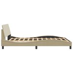 vidaXL Cadre de lit sans matelas crème 140x200 cm tissu