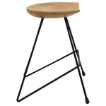 vidaXL Tabourets lot de 2 bois de teck massif