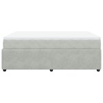 vidaXL Sommier à lattes de lit et matelas Gris clair 160x200cm Velours