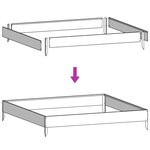 vidaXL Lit surélevé de jardin anthracite 100x100x18 5 cm acier